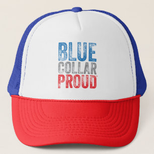 Blue Collar Proud Trucker Hat Pet