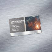 Blue Collar Welder Worker | Steel Sparks Magnetisch Visitekaartje (Voorbeeld)