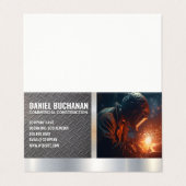 Blue Collar Welder Worker | Steel Sparks Visitekaartjes (Buitenkant ongevouwen)