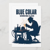 Blue Collar Working Class Welding Pride Kaart (Voorkant / Achterkant)