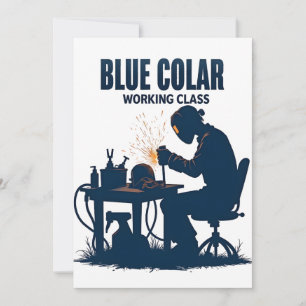 Blue Collar Working Class Welding Pride Kaart