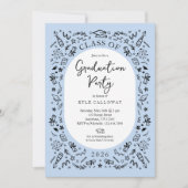 Blue College Graduation Invitation (Devant)