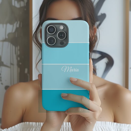Blue Colorblock Personalized  Case-Mate iPhone Case
