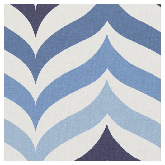 Blue Colors Chevron Pattern Stof (Close Up)