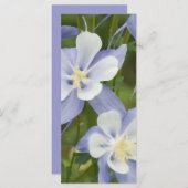 Blue Columbine Flowers Programme de mariage (Devant / Derrière)