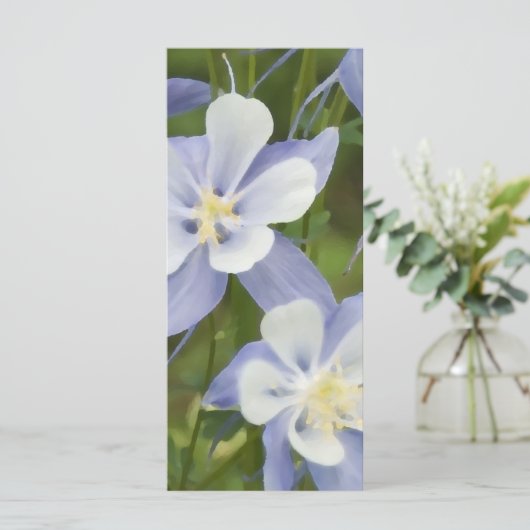 Blue Columbine Flowers Programme de mariage (Debout devant)