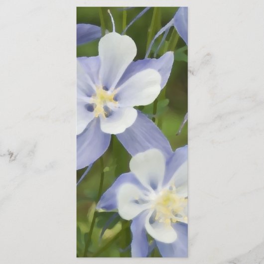 Blue Columbine Flowers Programme de mariage (Devant)