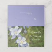 Blue Columbine Flowers Wedding (Buitenkant ongevouwen)