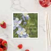 Blue Columbine Flowers Wedding Servetten (Insitu)