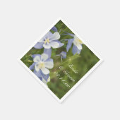 Blue Columbine Flowers Wedding Servetten (Hoek)