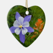 Blue Columbine Keramisch Ornament (Rechts)