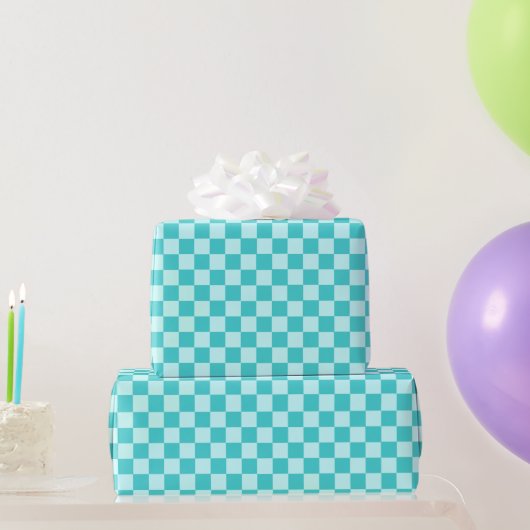 Blue Combination Classic Checkerboard door STaylor Cadeaupapier (Feestgeschenken)