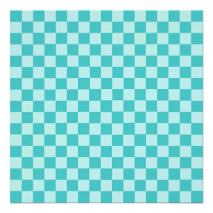 Blue Combination Classic Checkerboard door STaylor Perfect Poster