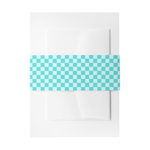 Blue Combination Classic Checkerboard door STaylor Uitnodigingen Wikkel