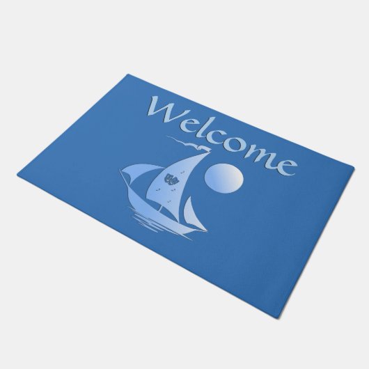 Blue Comedy en Tragedie Theater Sailboot Deurmat (Schuin)