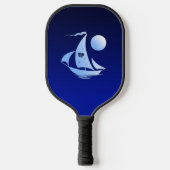 Blue Comedy en Tragedie Theater Sailboot Pickleball Paddle (Voorkant)