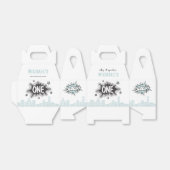 Blue Comics Boek Superhero Gable Favor Box Bedankdoosjes (Uitgevouwen)