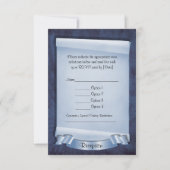 Blue Commitment Ceremony Custom Reception Kaarten (Voorkant)