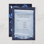 Blue Commitment Ceremony Custom Reception Kaarten (Voorkant / Achterkant)