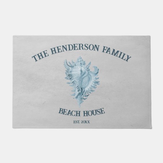 Blue Conch Shell Deurmat (Voorkant)