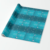 Blue Confetti Dream Cadeaupapier (Uitgerold)