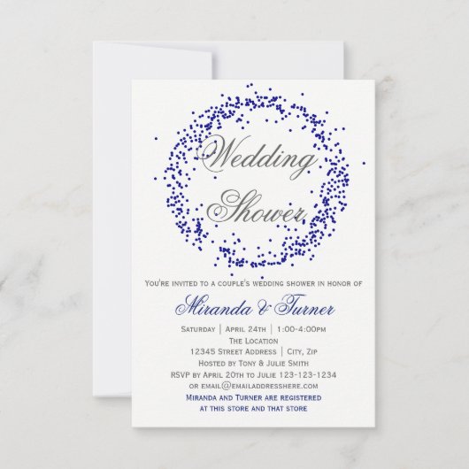 Blue Confetti - Invitation Wedding shower de Coupl (Devant)