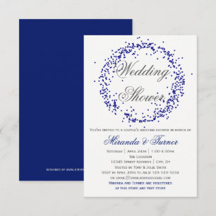 Blue Confetti - Invitation Wedding shower de Coupl
