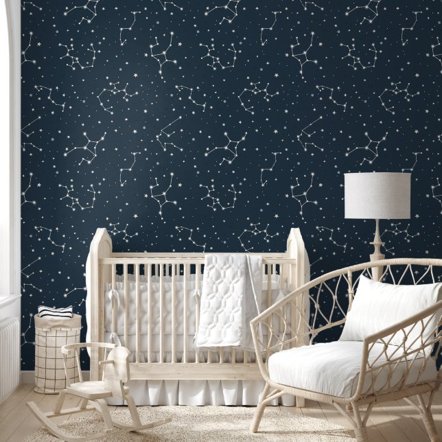 Blue Constellation Behang (Kinderen)
