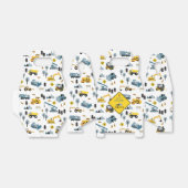 Blue Construction Trucks & Site Theme Birthday Bedankdoosjes (Uitgevouwen)