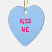Blue Conversation Heart Photo Ornament (Links)