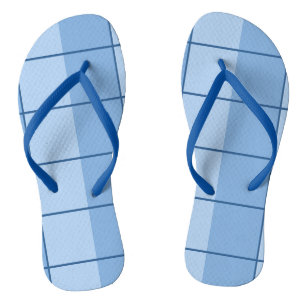 Blue Cool Geometric Pattern Teenslippers