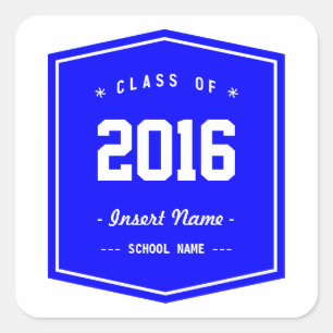 Blue Cool-klasse Vierkante Sticker