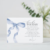 Blue Coquette Books For Baby invitation insert (Debout devant)