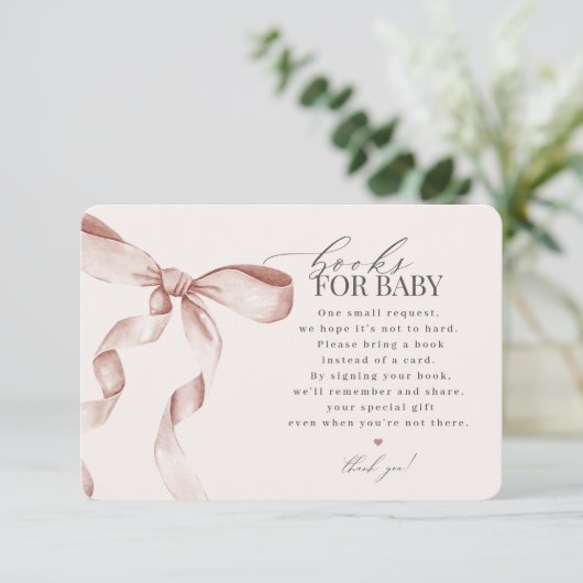 Blue Coquette Books For Baby invitation insert (Debout devant)