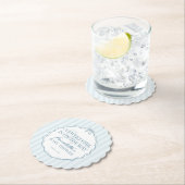 Blue Coquette Bow Pastel Baby shower Kartonnen Onderzetters (Insitu)