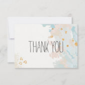 Blue Coral Abstract Bedankkaart (Voorkant)