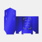 Blue Corner Gem Floral Jewels Birthday Bedankdoosjes (Uitgevouwen)