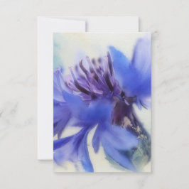 Blue Cornflower Art Flat Note Kaart