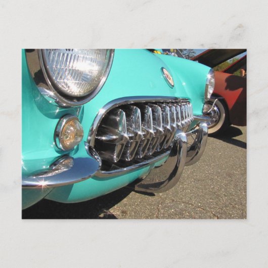 Blue Corvette ~ briefkaart (Voorkant)