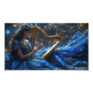 Blue Cosmic Lady Foto Afdruk