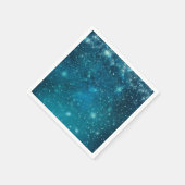 Blue Cosmic Spacey Starry Sky Servet (Hoek)