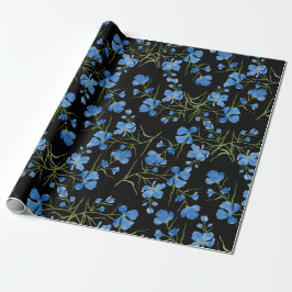 Blue Cosmos Flowers Cadeaupapier