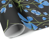 Blue Cosmos Flowers Cadeaupapier (Rol Hoek)