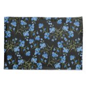 Blue Cosmos Flowers Kussensloop (Achterkant)