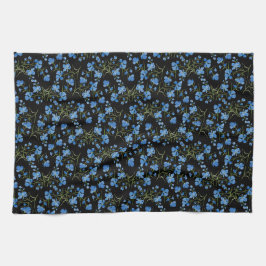 Blue Cosmos Flowers Theedoek