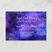*~* Blue Cosmos Stars Galaxy Angel Wing Universe B Visitekaartje (Achterkant)
