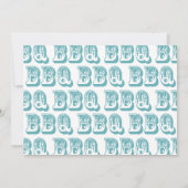 Blue Country Western BBQ Baby shower Invitation (Dos)