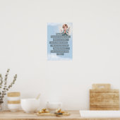 Blue Courage Kindergebed Poster (Keuken)