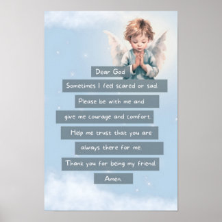 Blue Courage Kindergebed Poster