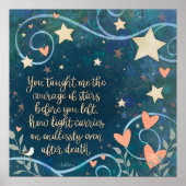  Blue Courage of Stars citeert inspiratie Poster (Voorkant)